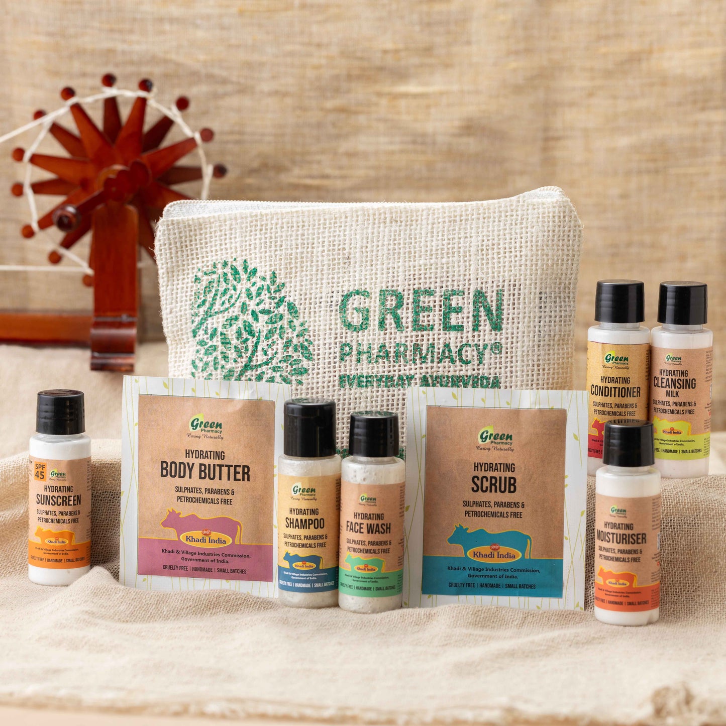 Khadi Essential Travel Kit - All-in-One Hydration & Care - Green Pharmacy Store