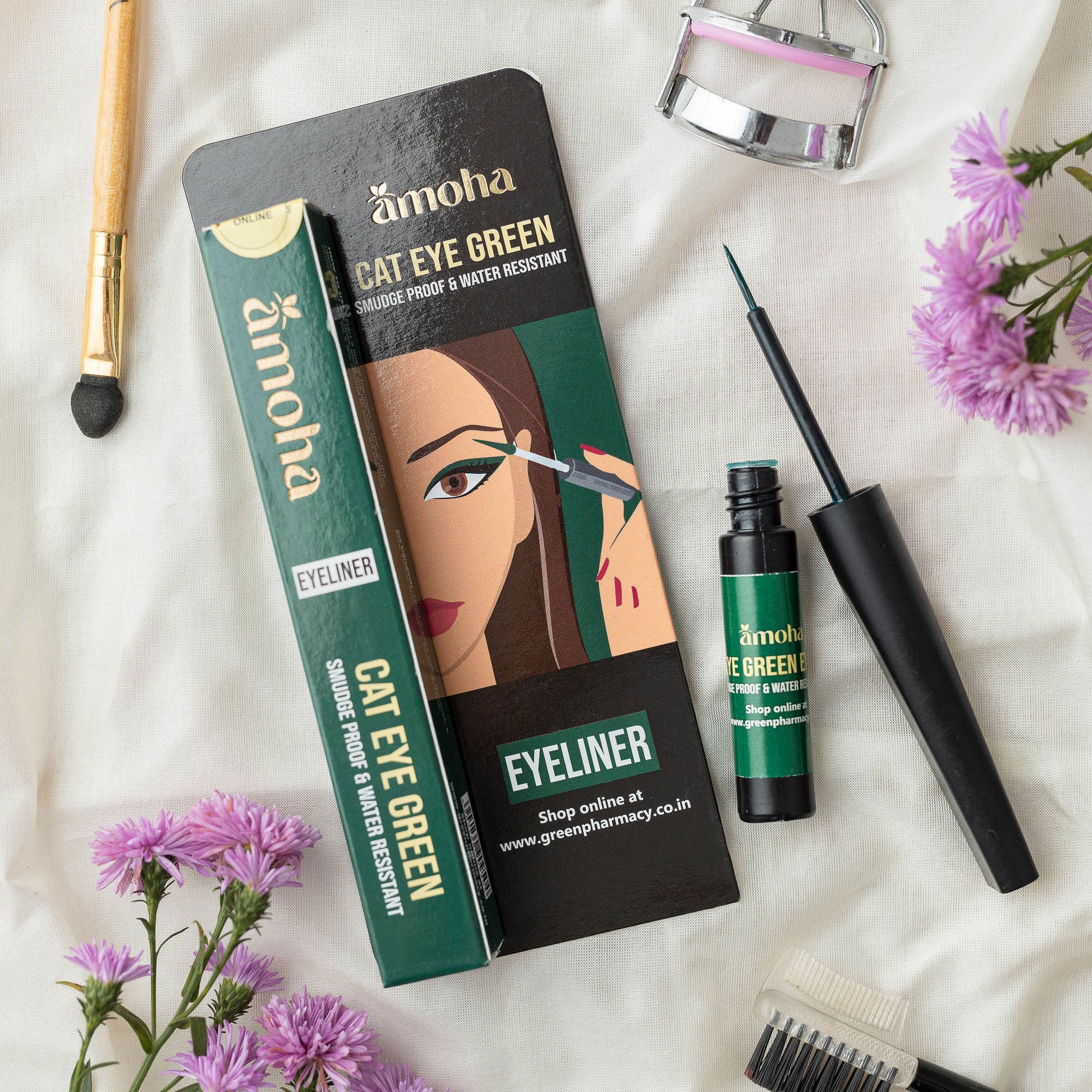 Amoha Eyeliner - Cat Eye Green - Green Pharmacy Store