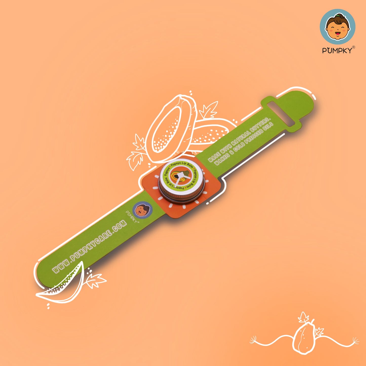 Pumpky Mini Lip Balm Band - Set of 3 - Green Pharmacy Store