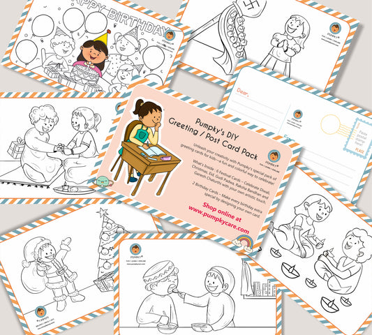 Pumpky DIY Greeting Postcard Pack of 8 - Green Pharmacy Store