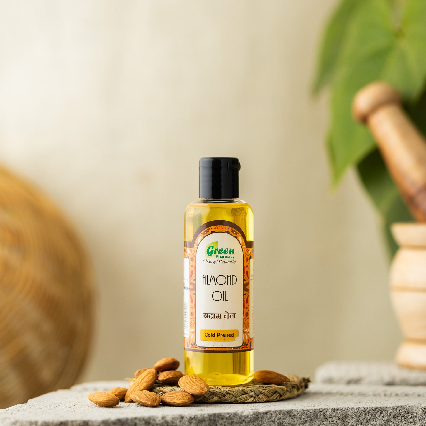 Almond Oil Cold Pressed (Badam Tel) - Green Pharmacy Store