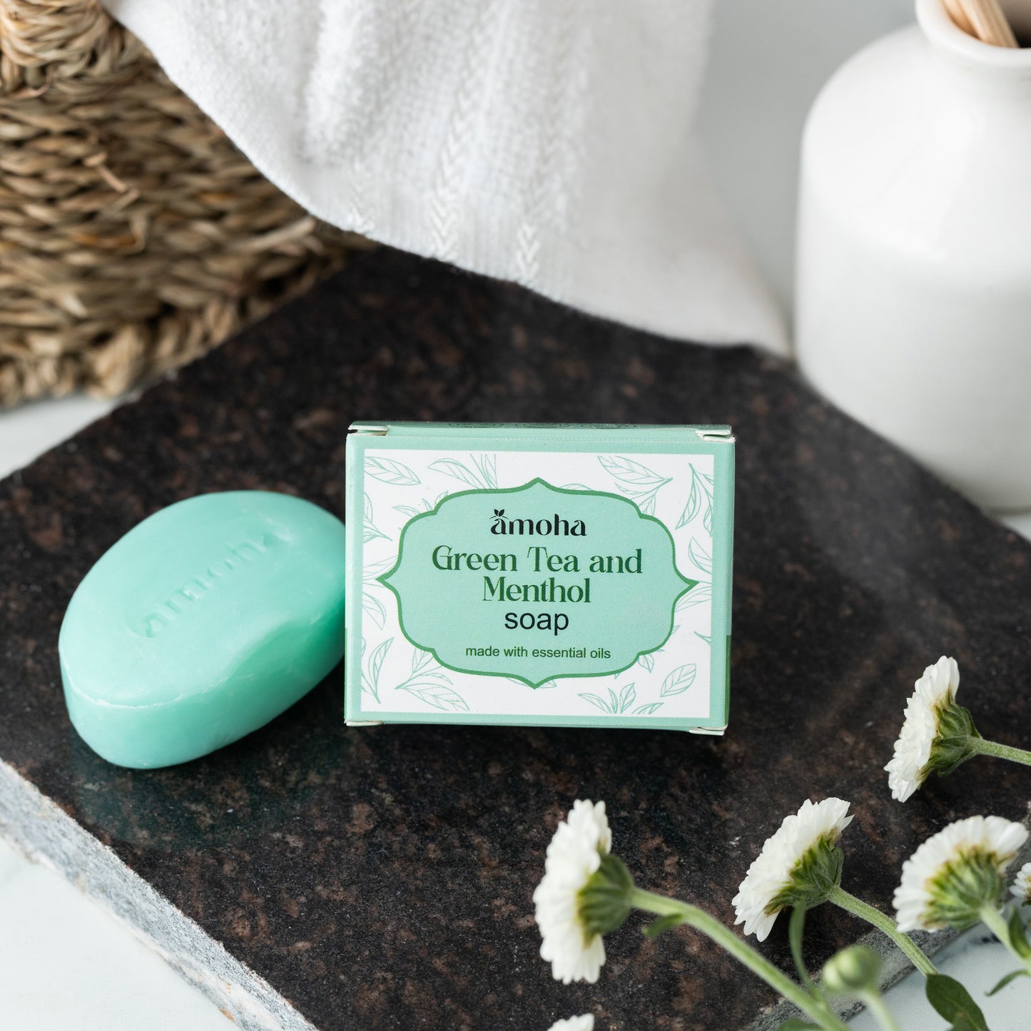 Amoha Mini Soap - Green Tea & Menthol