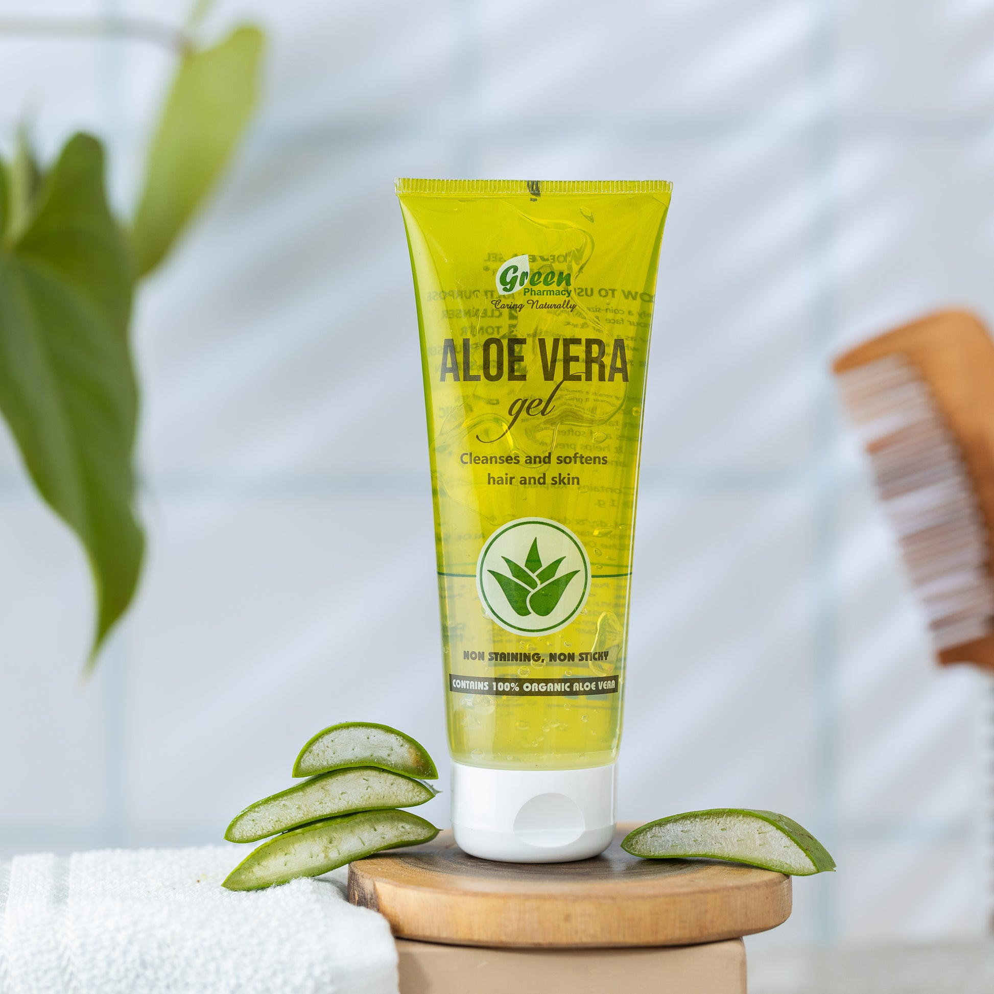 Organic Aloe Vera Gel for Skin & Hair