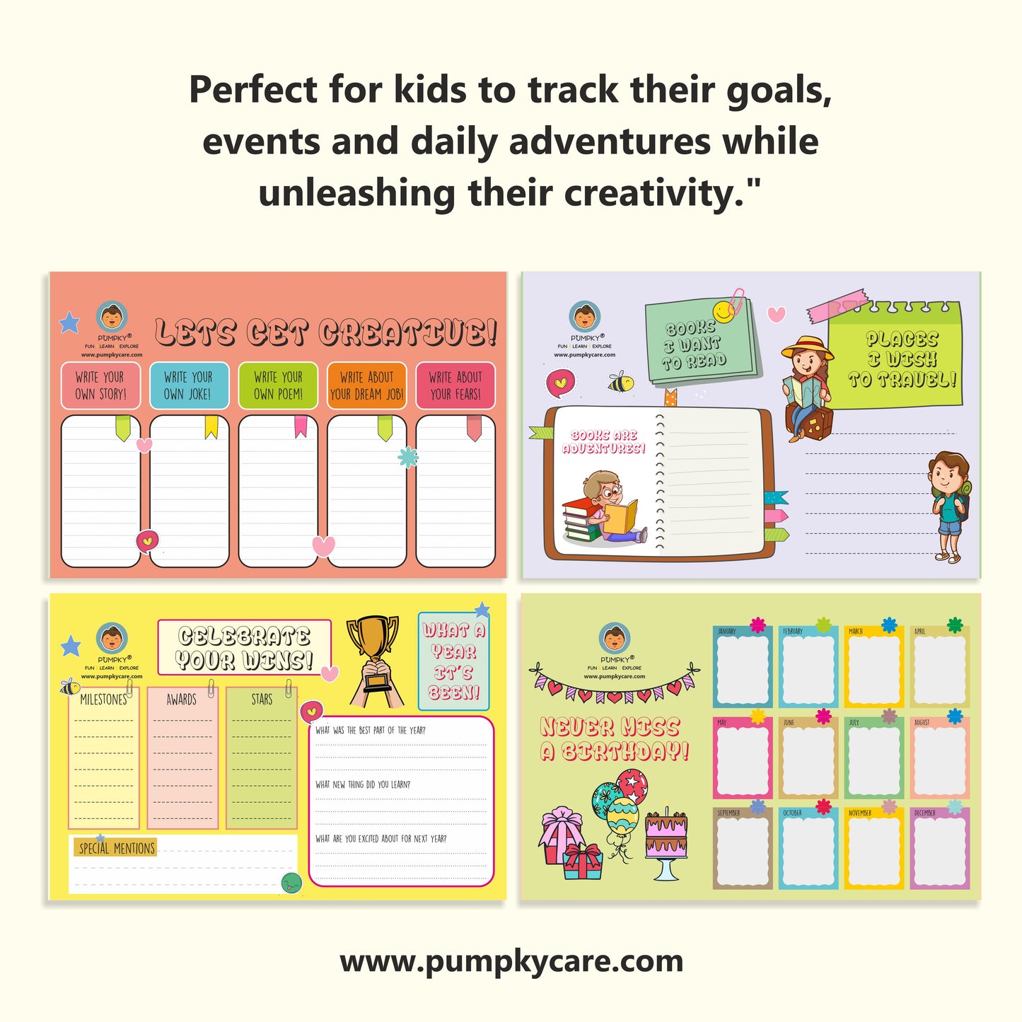 Pumpky 2025 Fun Planner for Kids