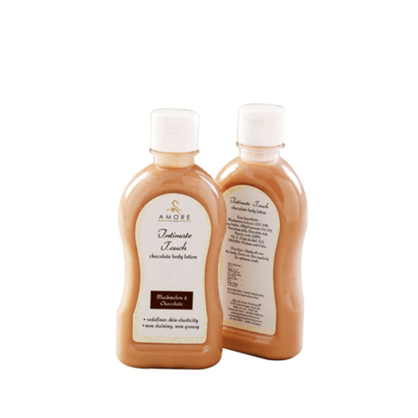 AMORE Intimate Touch Chocolate Body Lotion combines the moisturizing and revitalizing benefits of muskmelon